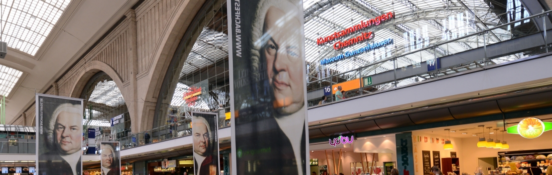 Bach at Leipzig's main station